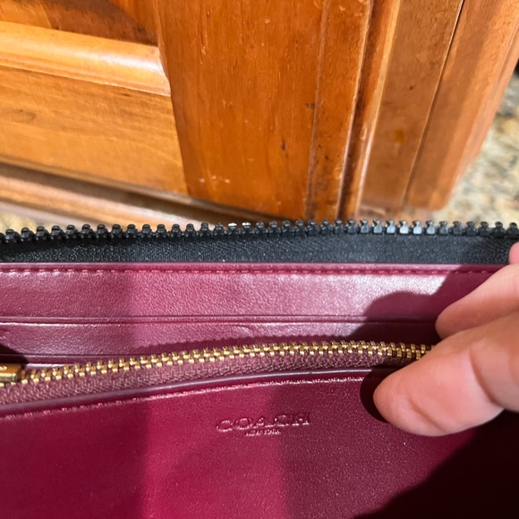 Coach Canvas and Leather Zip around wallet/clutch. - Picture 9 of 9
